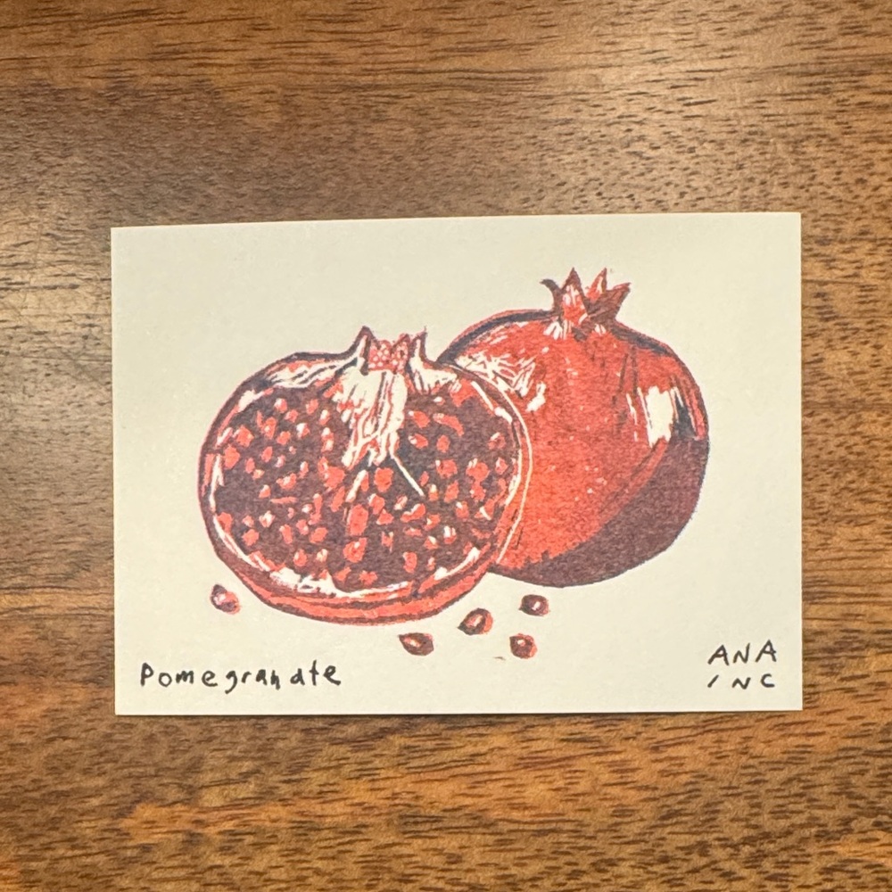 Inciardi Mini Print Pomegrante